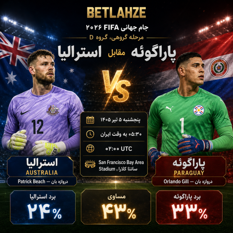 فوتبال پاراگوئه مقابل استرالیا؛ پیش بینی 5 تیر