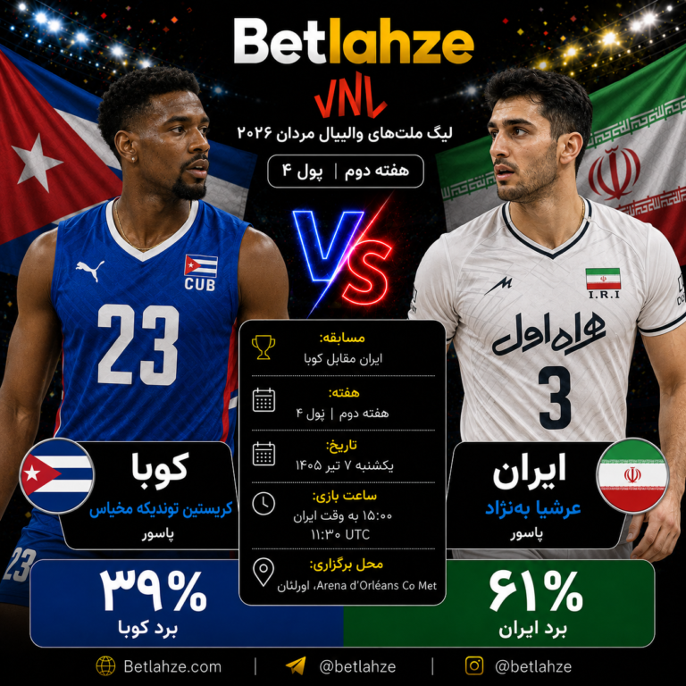 والیبال ایران مقابل کوبا؛ پیش بینی 7 تیر