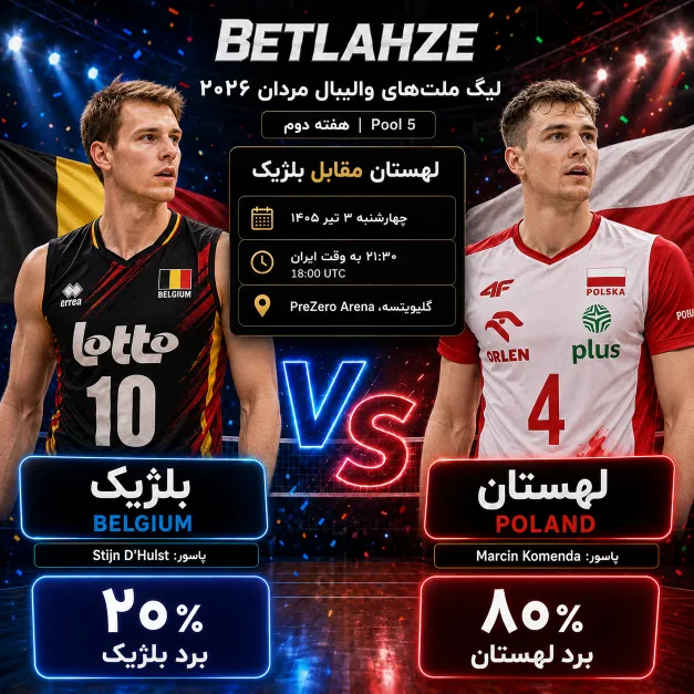 والیبال لهستان مقابل بلژیک؛ پیش بینی 3 تیر