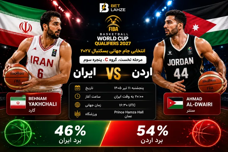 بسکتبال اردن مقابل ایران؛ پیش بینی 11 تیر